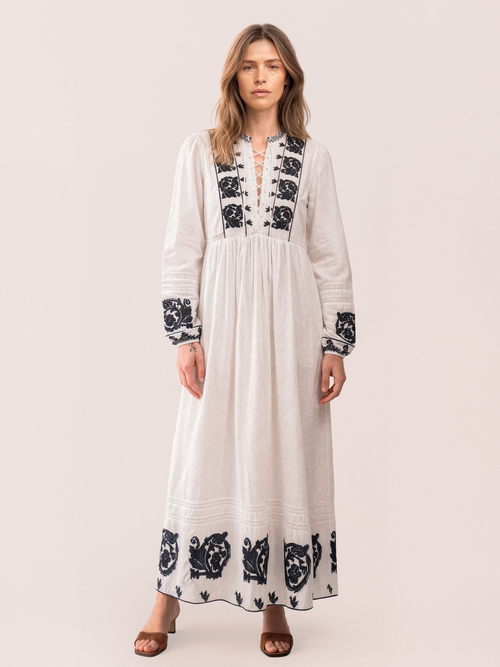 Gossia AdelaGO Dress Dresses White - Blue