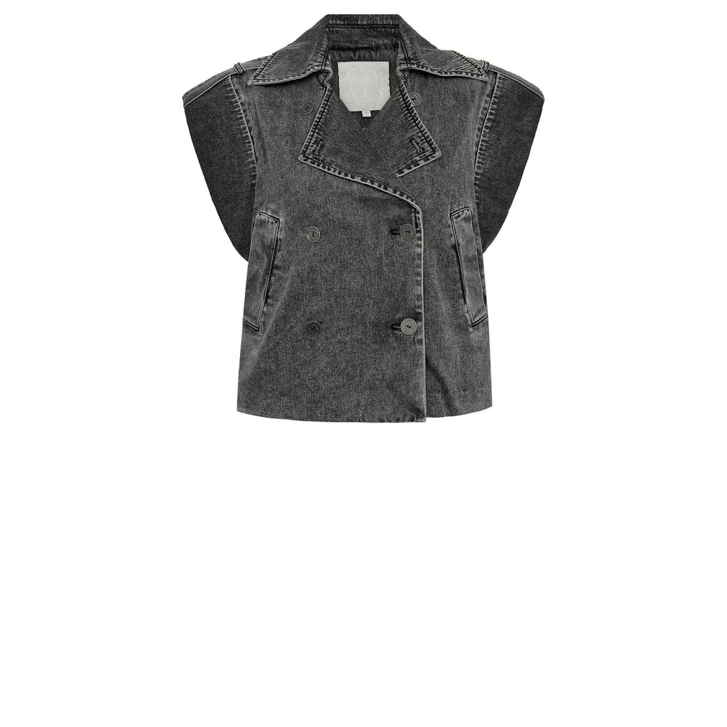 Gossia AlfridaGO Vest Jakker Black snow wash