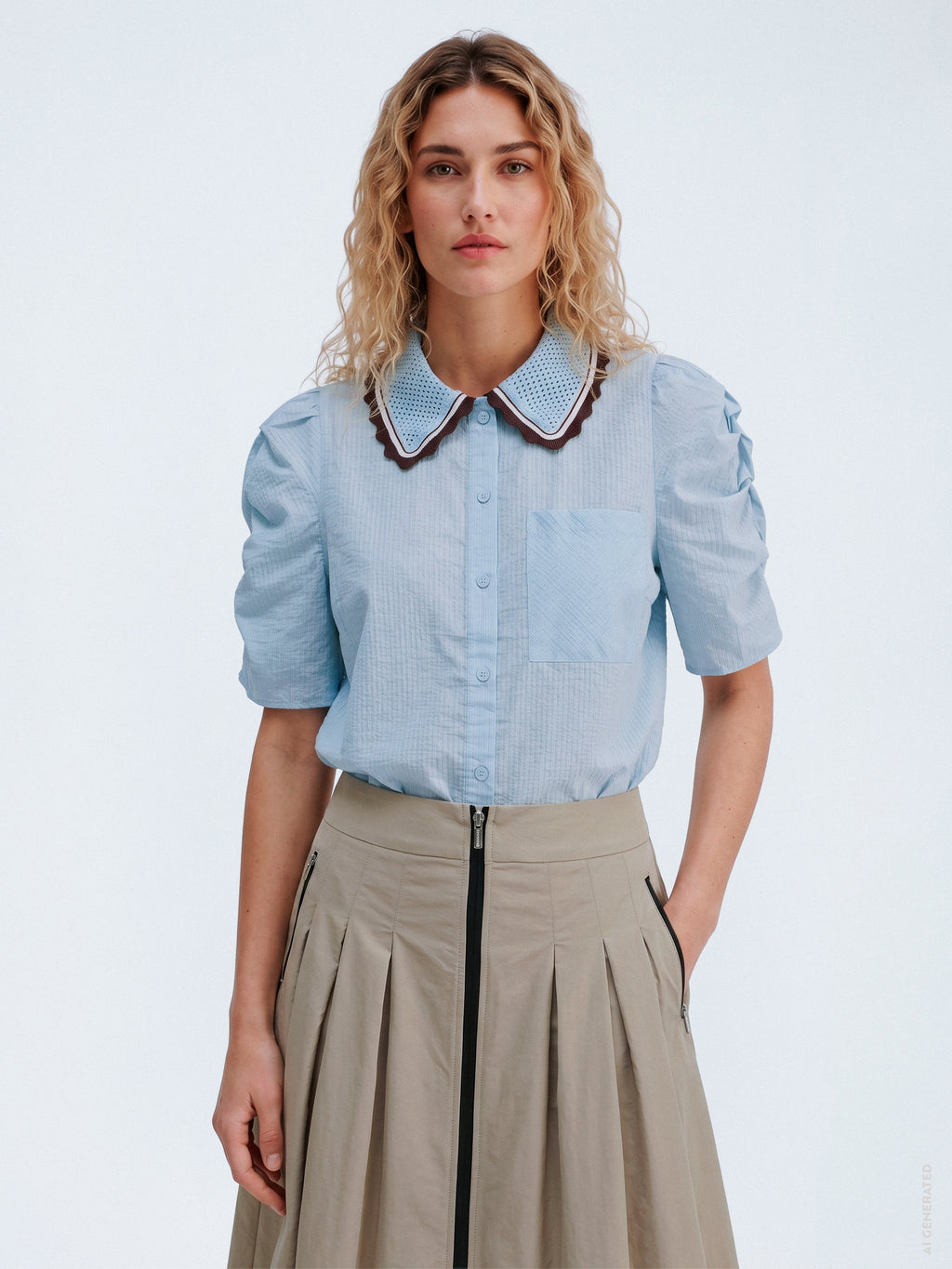 Gossia AllyGO Blouse Bluser Light Blue