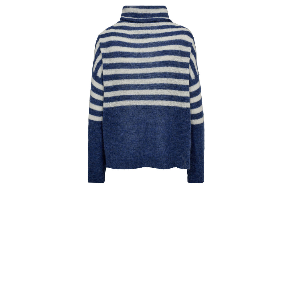 Gossia AmbrosiaGO Sweater Strik Jumper Blue / Off-white
