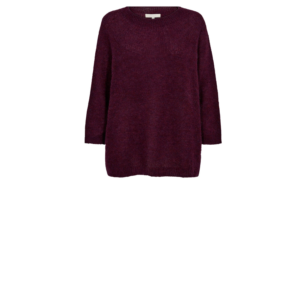 Gossia AmeliaGO Sweater Strik Jumper Dark Plum