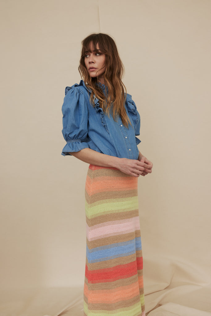 Gossia AmenaGO Dia Skirt Nederdele Multi Striped