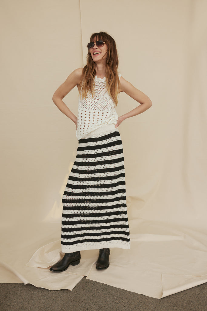 Gossia AmenaGO Skirt Nederdele Black Striped