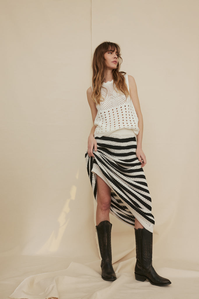 Gossia AmenaGO Skirt Nederdele Black Striped