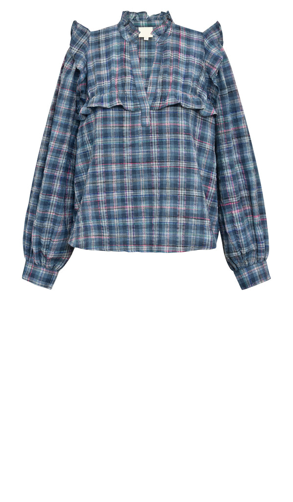 Gossia AnnabellGO Jo Blouse Bluser Blue Checks