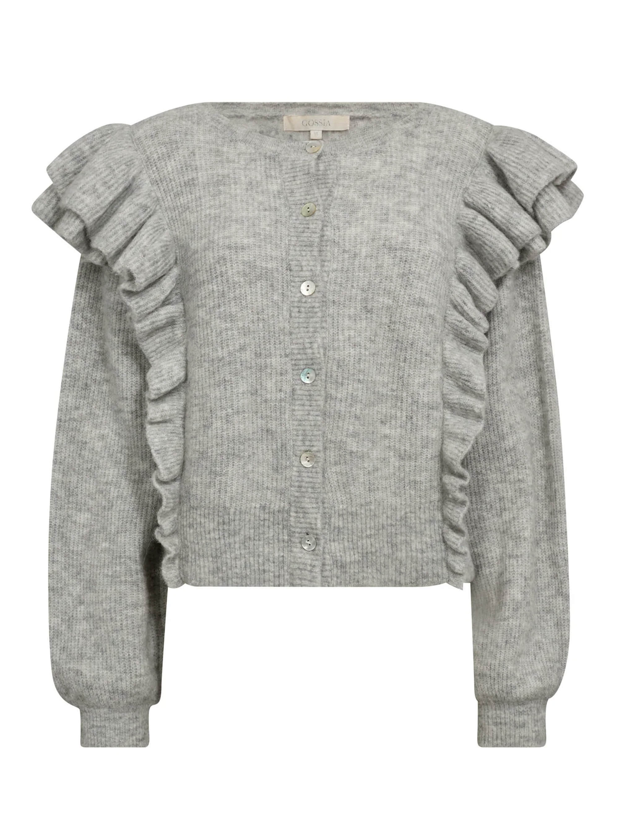 Gossia AnnsofiGO Cardigan Strik Cardigan Light Grey Melange