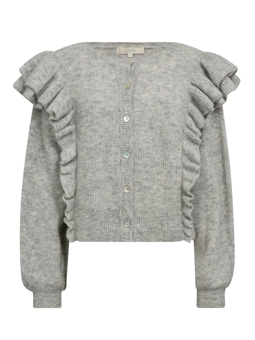 Gossia AnnsofiGO Cardigan Strik Cardigan Light Grey Melange