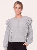 Gossia AnnsofiGO Cardigan Strik Cardigan Light Grey Melange