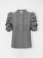 Gossia AnnsofiGO Lullu Blouse Bluser Black Checks