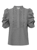 Gossia AnnsofiGO Lullu Blouse Bluser Black Checks