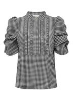 Gossia AnnsofiGO Lullu Blouse Bluser Black Checks