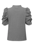 Gossia AnnsofiGO Lullu Blouse Bluser Black Checks