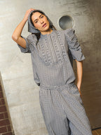 Gossia AnnsofiGO Lullu Blouse Bluser Black Checks