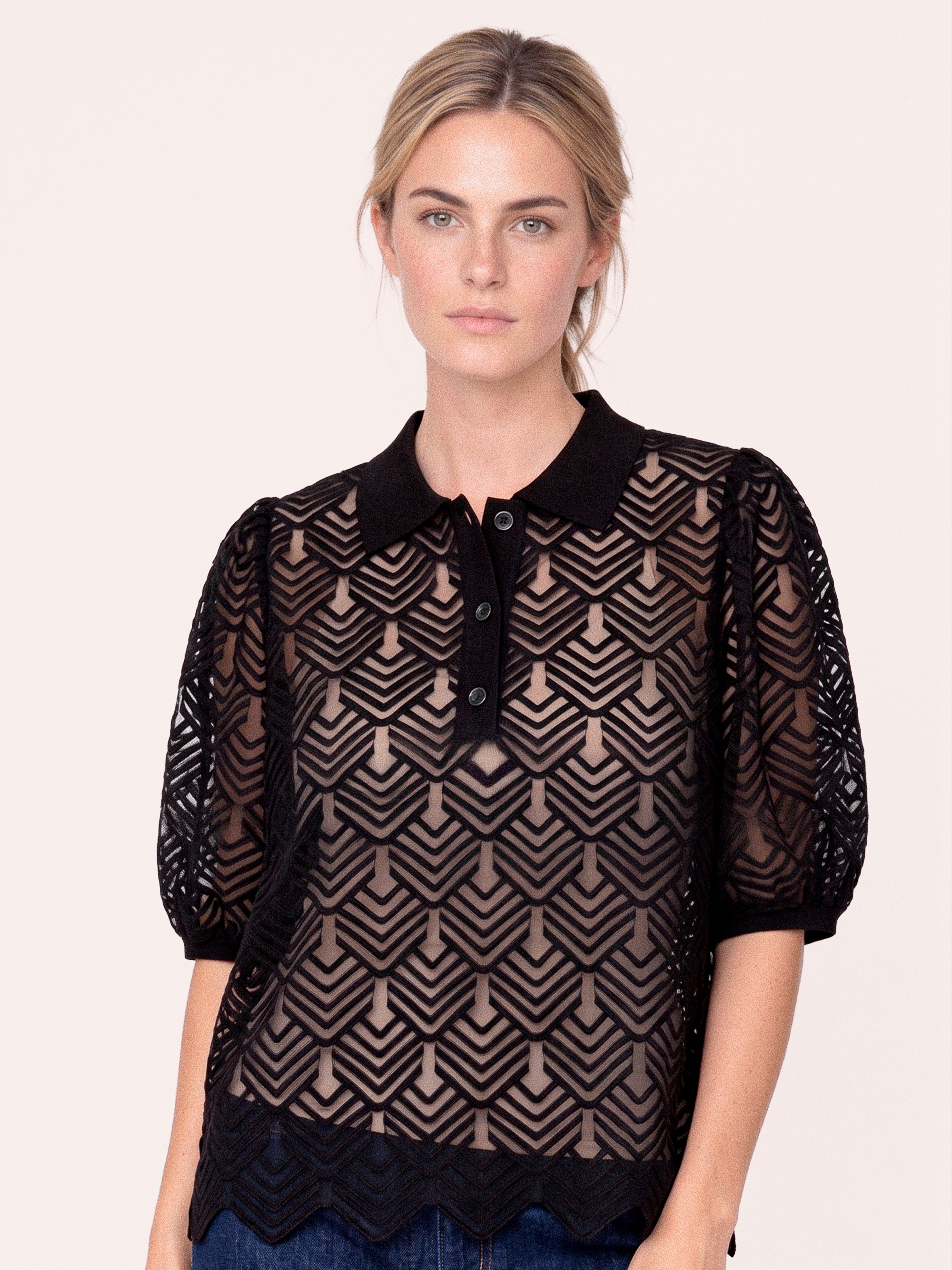 Gossia AvaGo Polo Tee Bluser Black