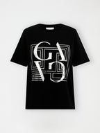 Gossia BasGO Tee T-Shirt Black / Silver Print