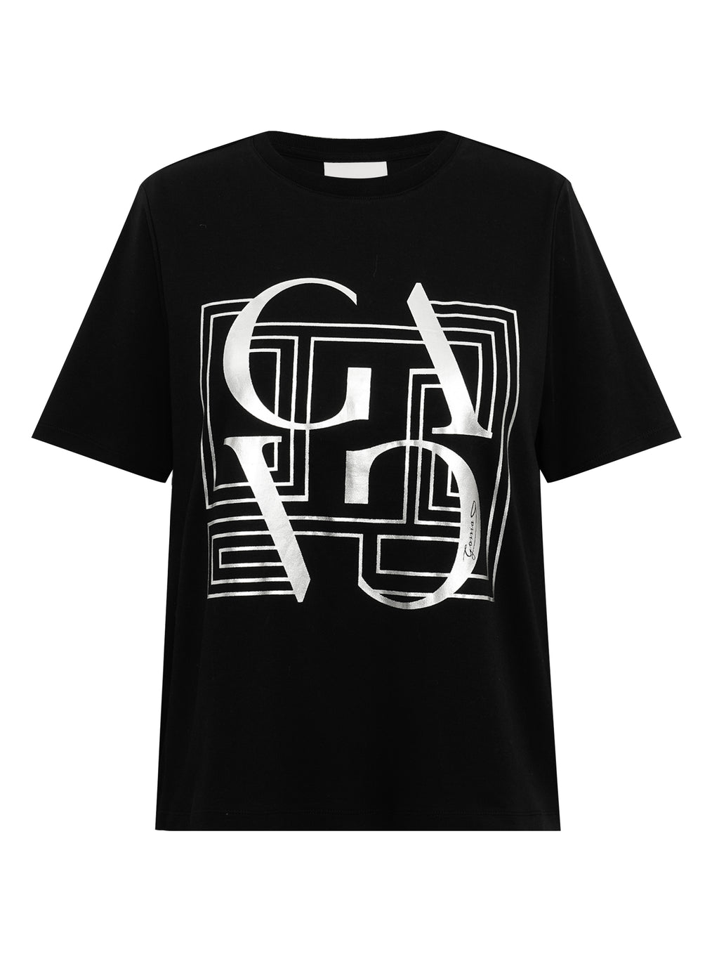 Gossia BasGO Tee T-Shirt Black / Silver Print