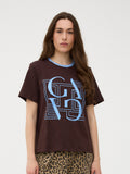 Gossia BasGO Tee T-Shirt Chocolate / Blue Print