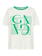Gossia BasGO Tee T-Shirt Creme Diamond Green