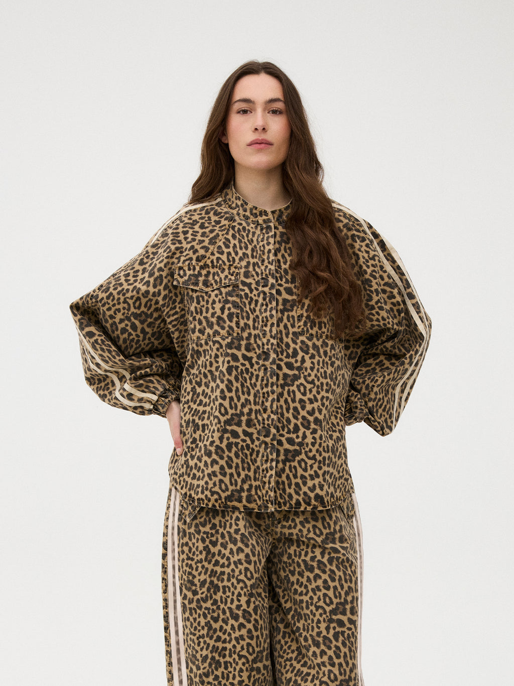 Gossia BasmaGO Jull Jacket Shirt Shirts Leopard Print/Cream Stripe