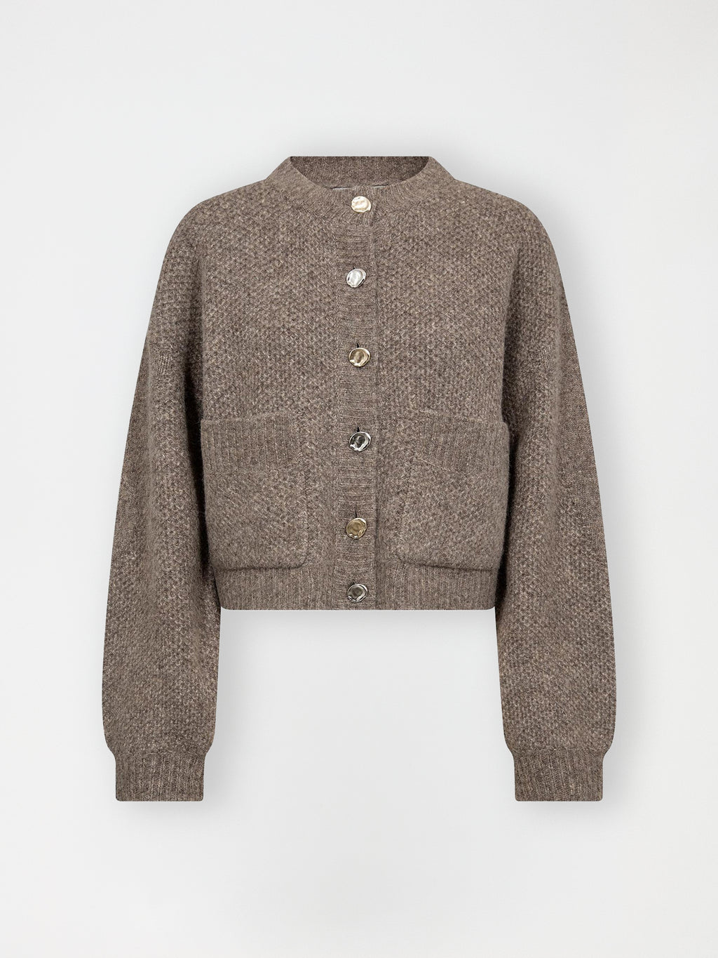 Gossia CarnaeGO Cardigan Strik Cardigan Brown melange