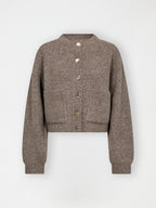 Gossia CarnaeGO Cardigan Strik Cardigan Brown melange