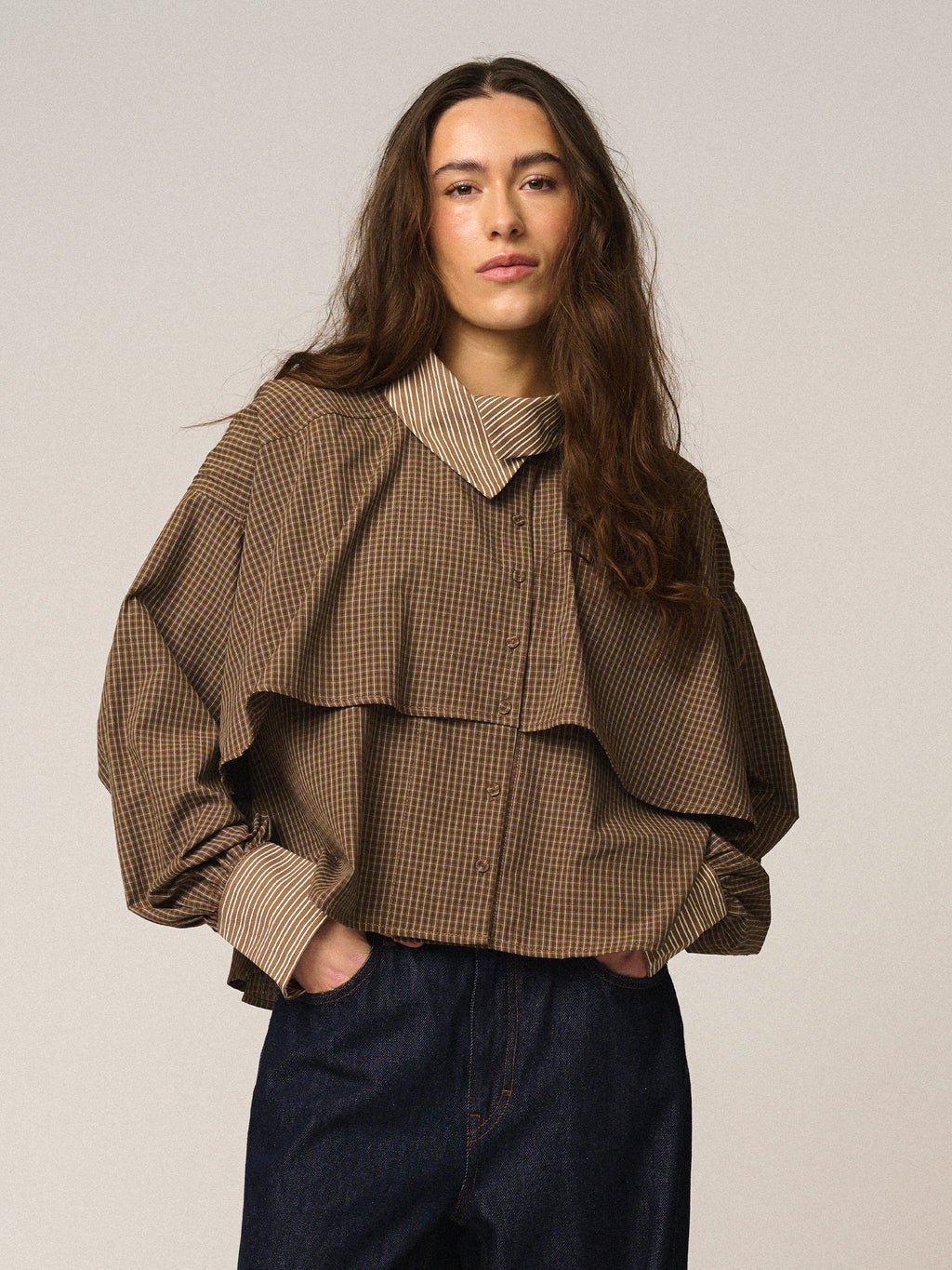 Gossia ChalineGO Shirt Shirts Brown checks