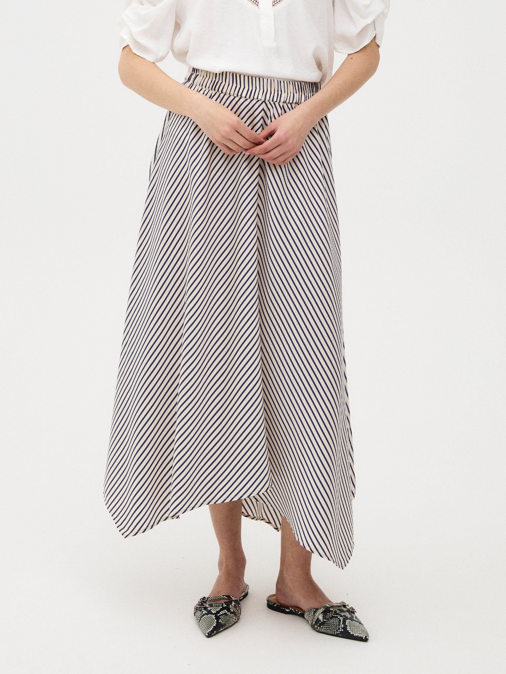 Gossia ClorieGO Skirt Skirts Navy Creme Stripes