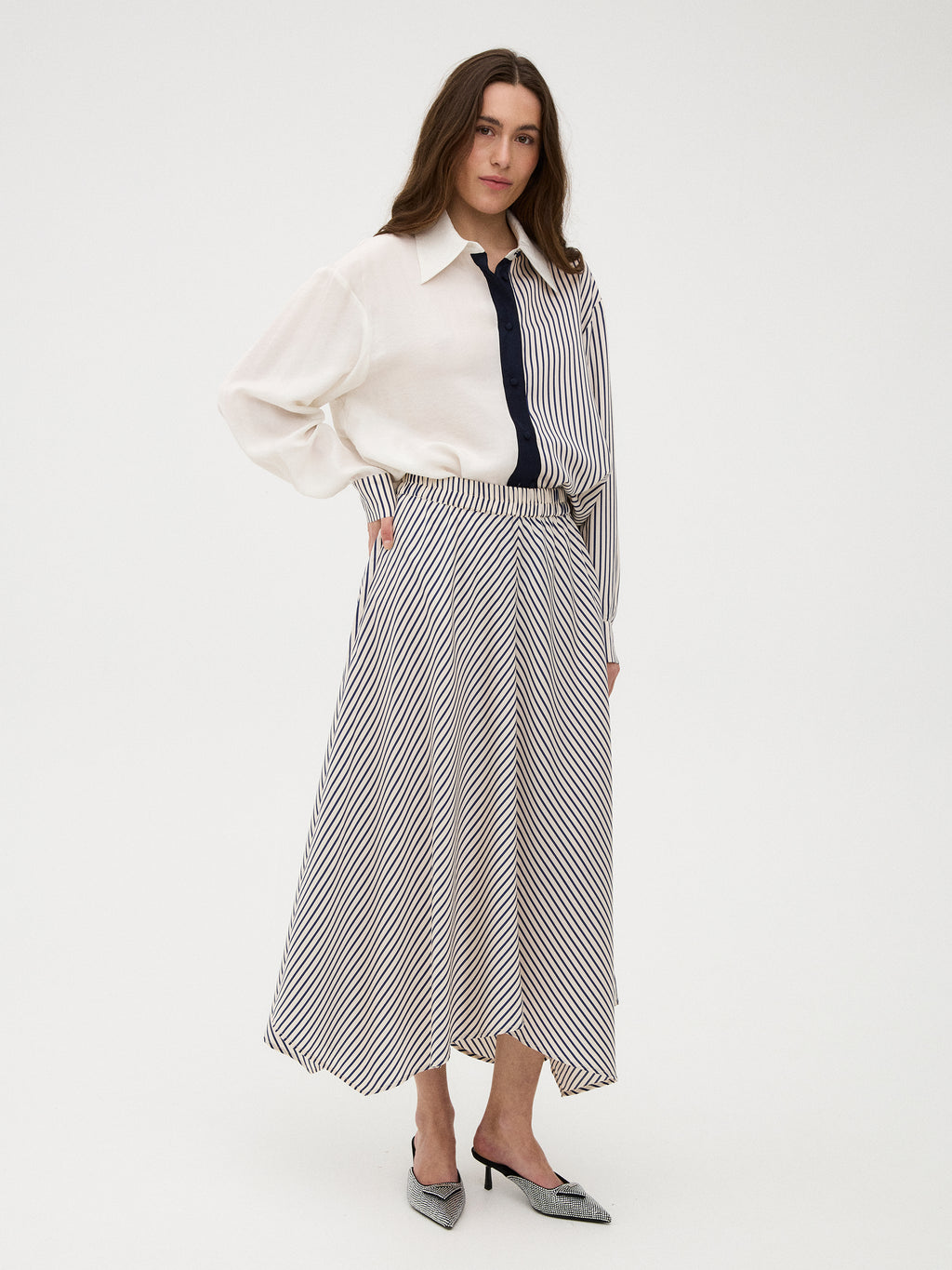 Gossia ClorieGO Skirt Skirts Navy Creme Stripes