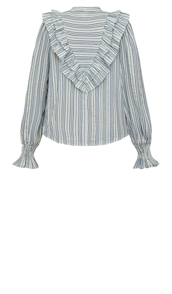 Gossia CocoGO Lu Shirt Skjorter Blue - Off-white Stripes