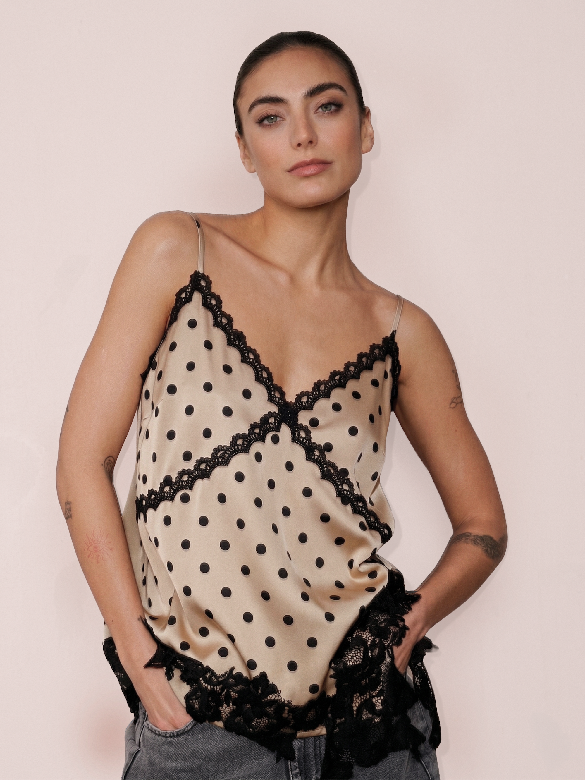 Gossia DagnyGO Jo Top Tops Latte Black Dots