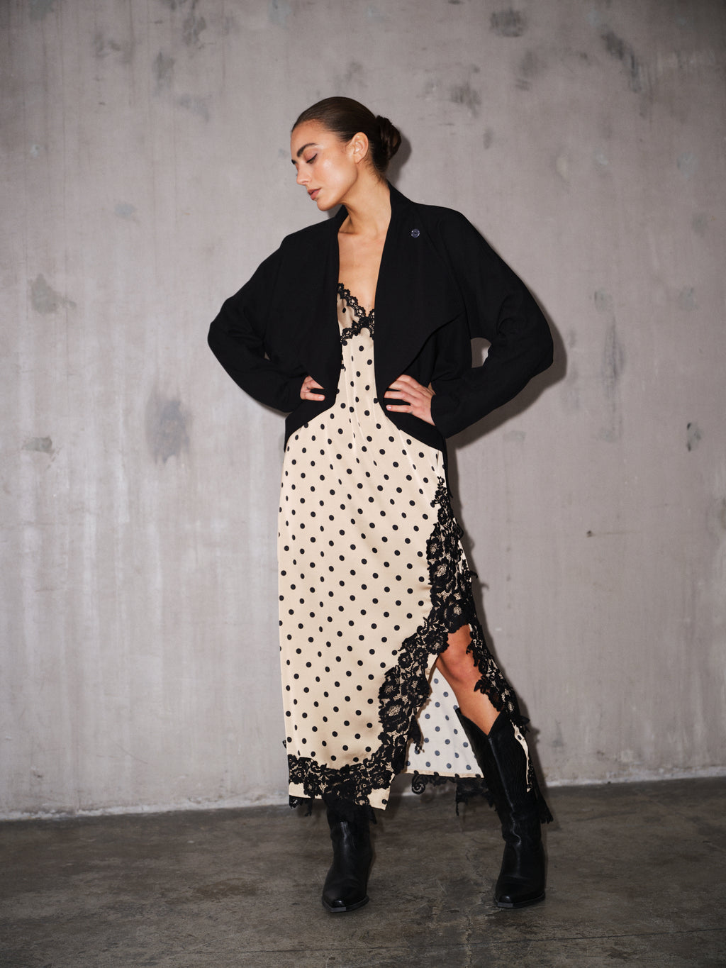 Gossia DahliaGO Mi Dress Dresses Latte Black Dots