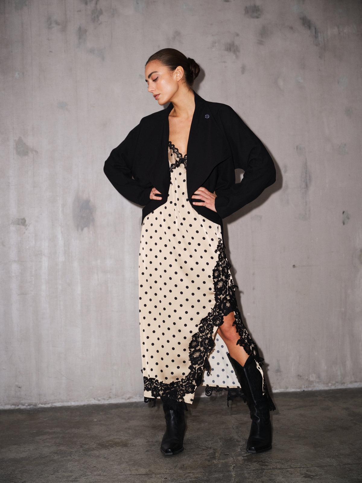 Gossia DahliaGO Mi Dress Dresses Latte Black Dots