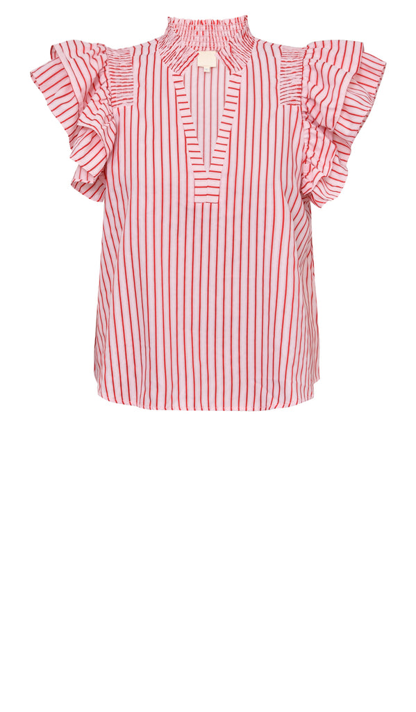 Gossia DalilaGO Blouse Bluser Creme Red Stripes