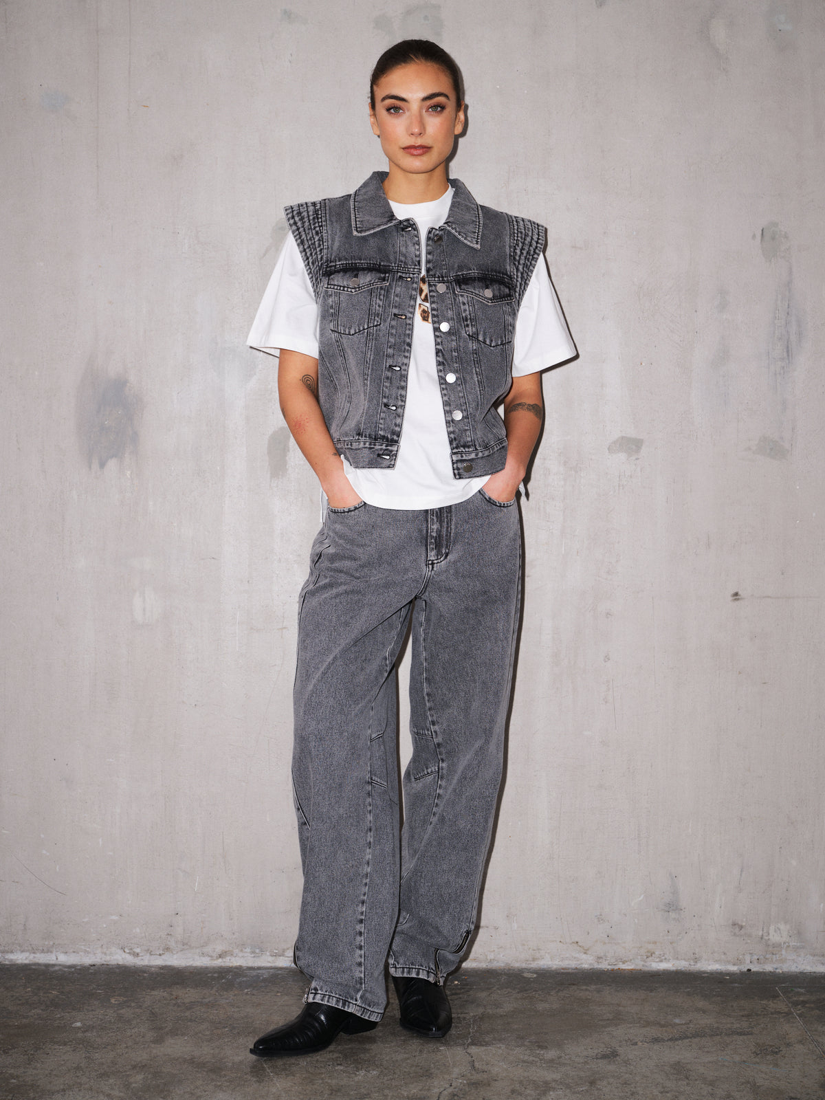 Gossia DawnGO Jeans Pants Grey washed