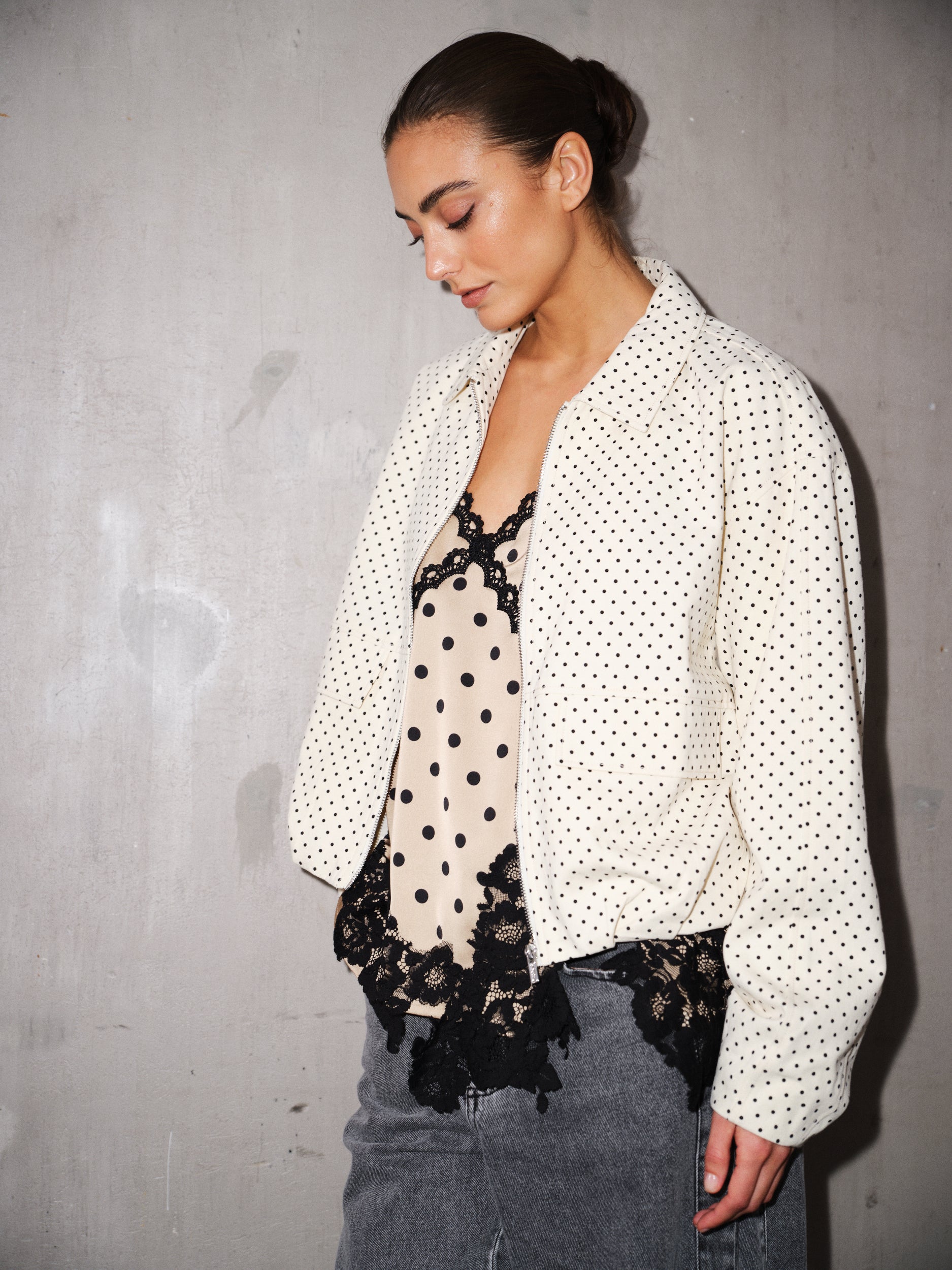 Gossia DoveGO Jacket Jackets Creme Black Dots