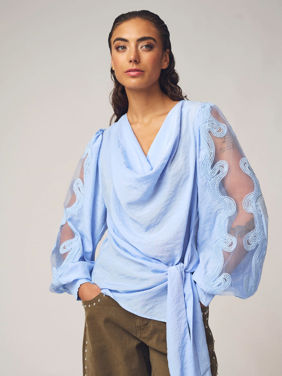 Gossia EmelieGO Blouse Bluser Soft Blue