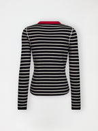 Gossia FabiolaGO Jumper T-Shirt Black / Off-white Stripes
