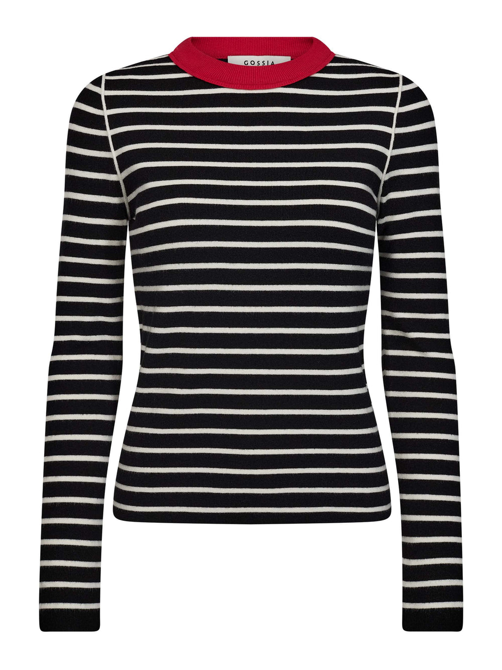 Gossia FabiolaGO Jumper T-Shirt Black / Off-white Stripes