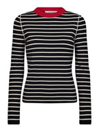 Gossia FabiolaGO Jumper T-Shirt Black / Off-white Stripes