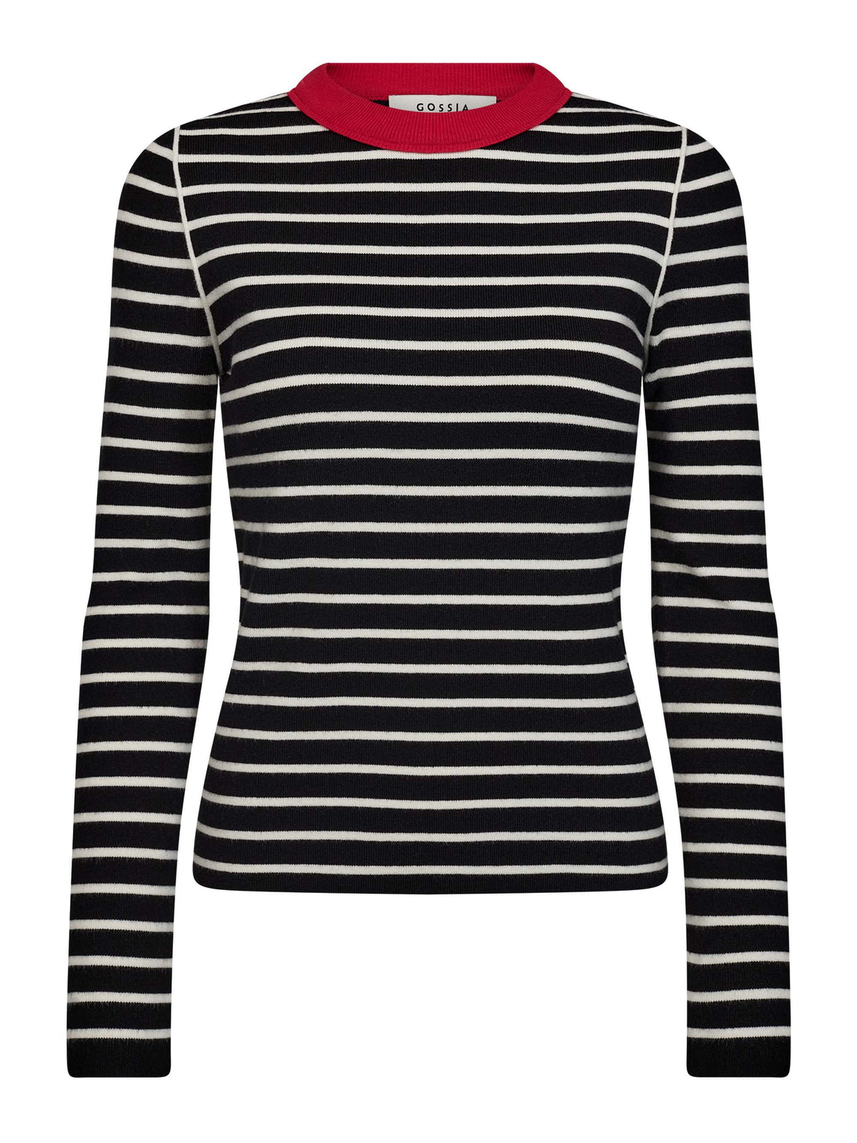 Gossia FabiolaGO Jumper T-Shirt Black / Off-white Stripes