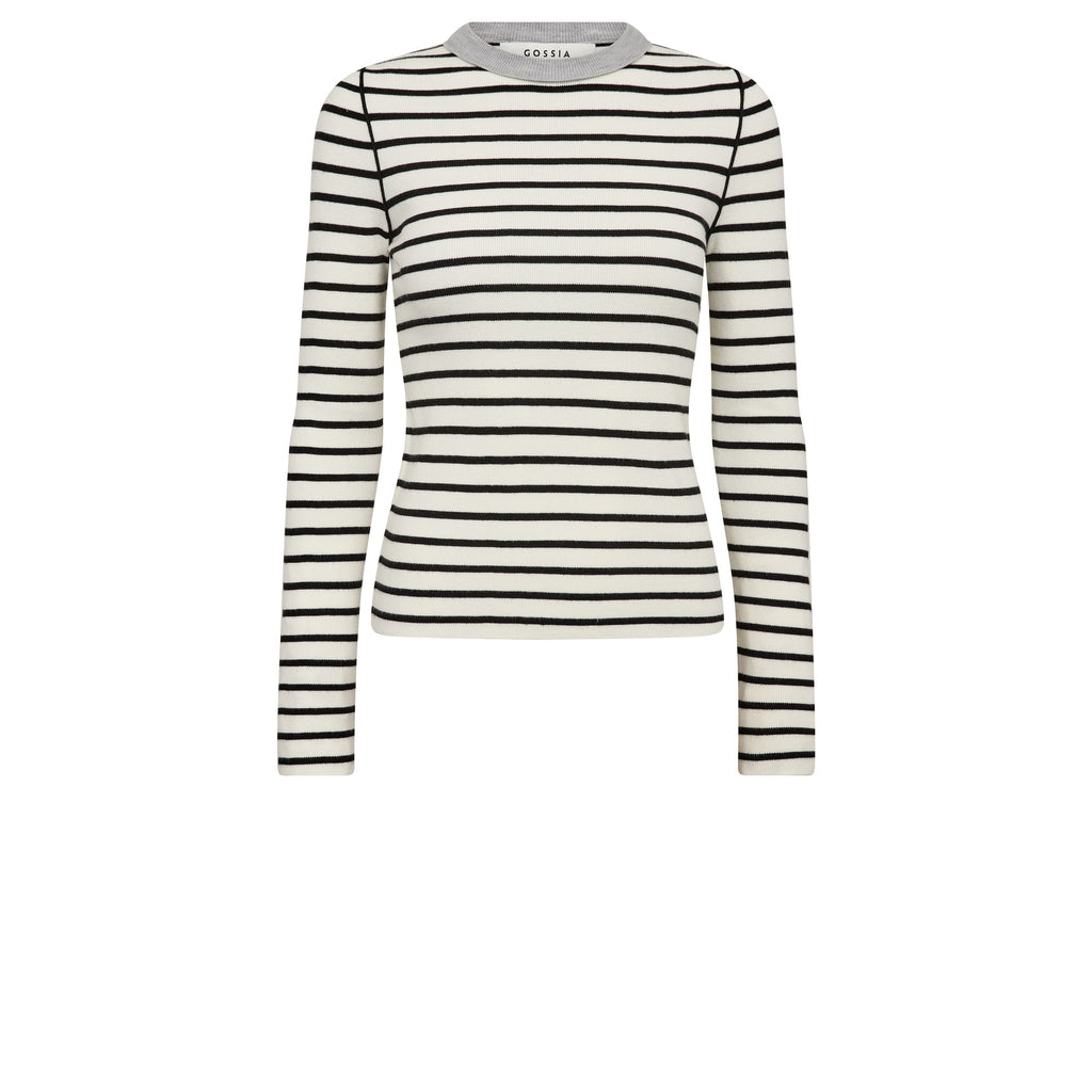 Gossia FabiolaGO Jumper T-Shirt Off-white/Black Stripes