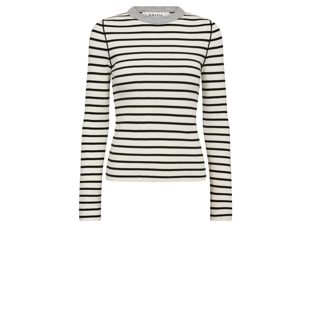 Gossia FabiolaGO Jumper T-Shirt Off-white/Black Stripes