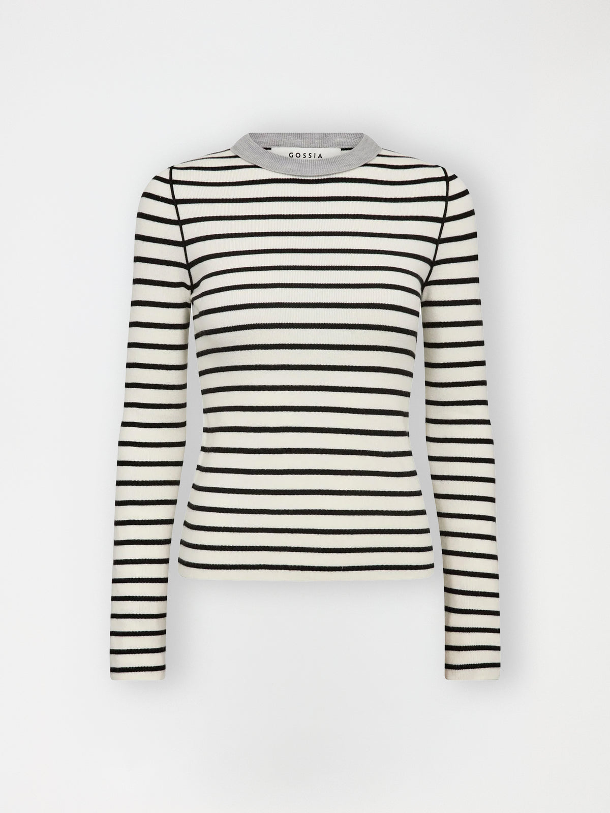 Gossia FabiolaGO Jumper T-Shirt Off-white/Black Stripes
