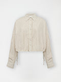 Gossia GemmaGO Jo Shirt Shirts Creme Brown Stripes