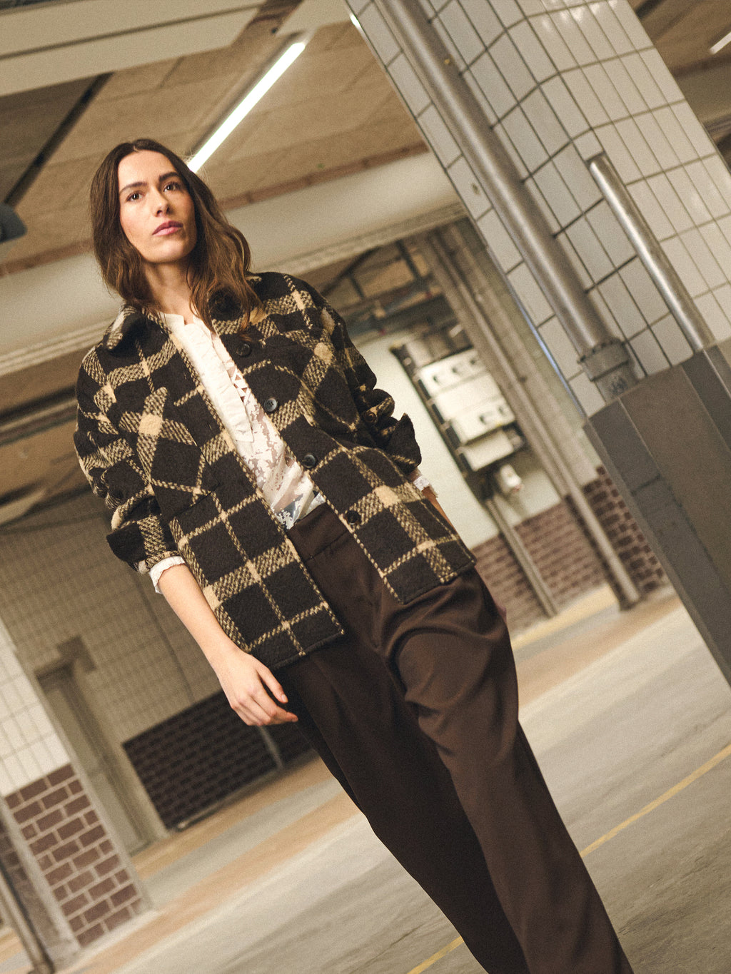 Gossia IceGO Shirt Jacket Jackets Brown checks