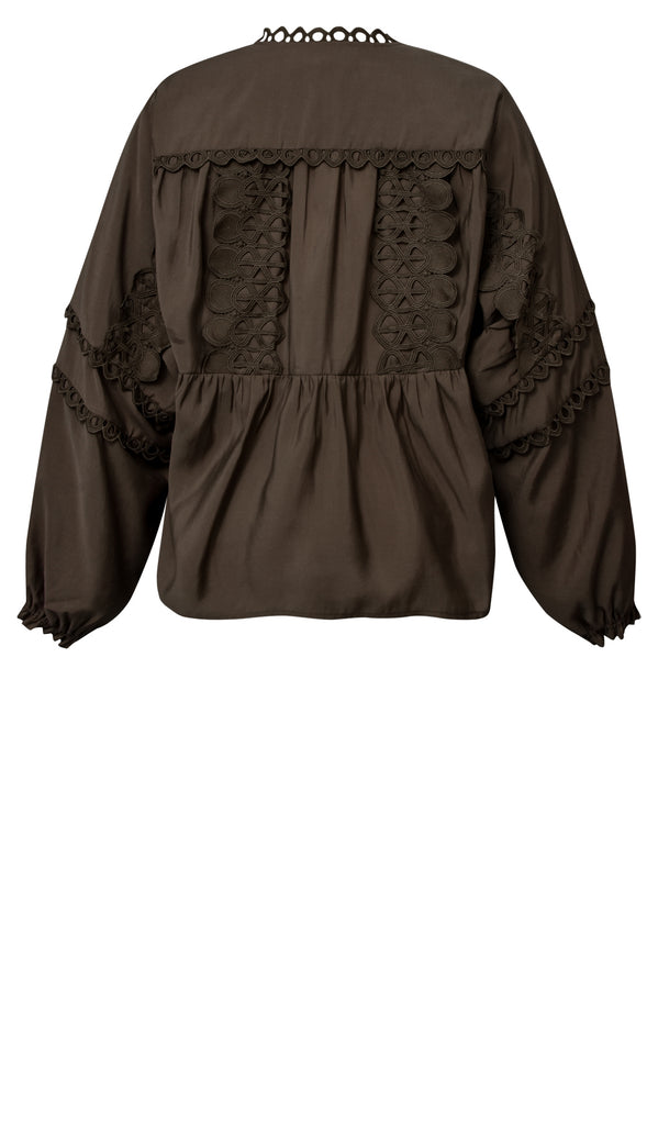 Gossia KaiaGO Lace Blouse Bluser Coffee