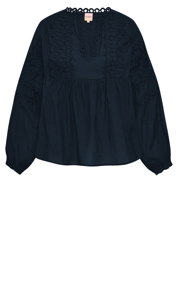 Gossia KaiaGO Lace Blouse Bluser Dark Navy