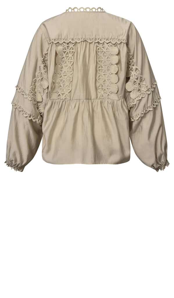 Gossia KaiaGO Lace Blouse Bluser Sand