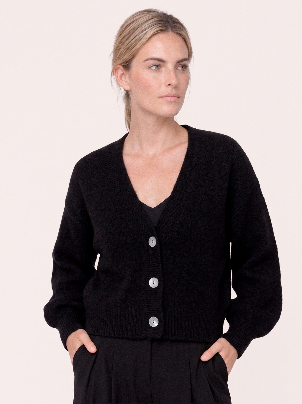 Gossia KalinaGO Cardigan Strik Cardigan Black
