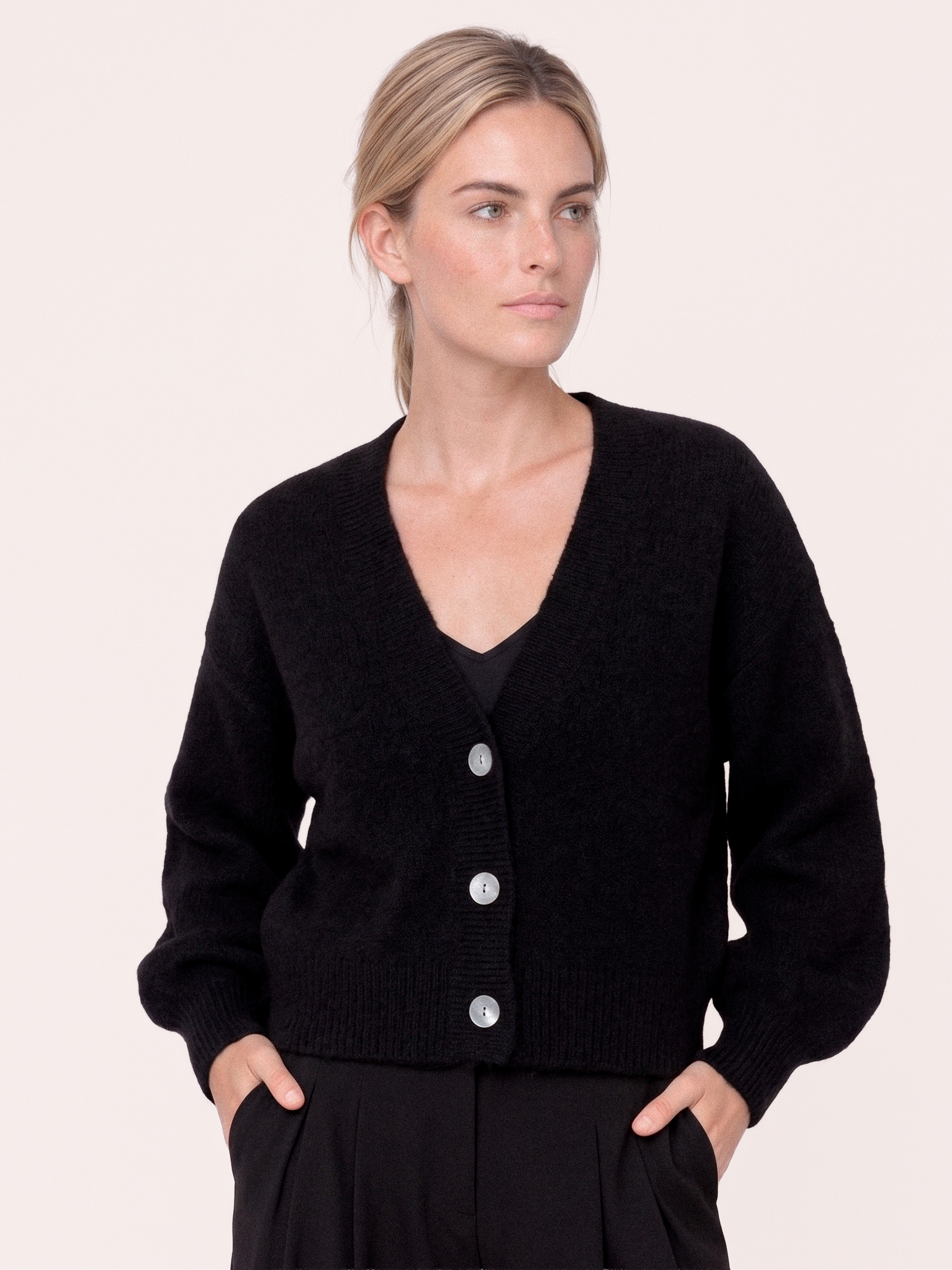 Gossia KalinaGO Cardigan Strik Cardigan Black